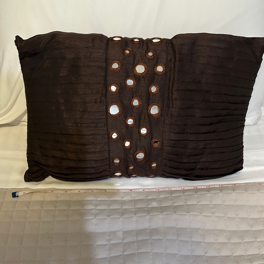 Silk Handmade Pillow Mirror Circles with Insert